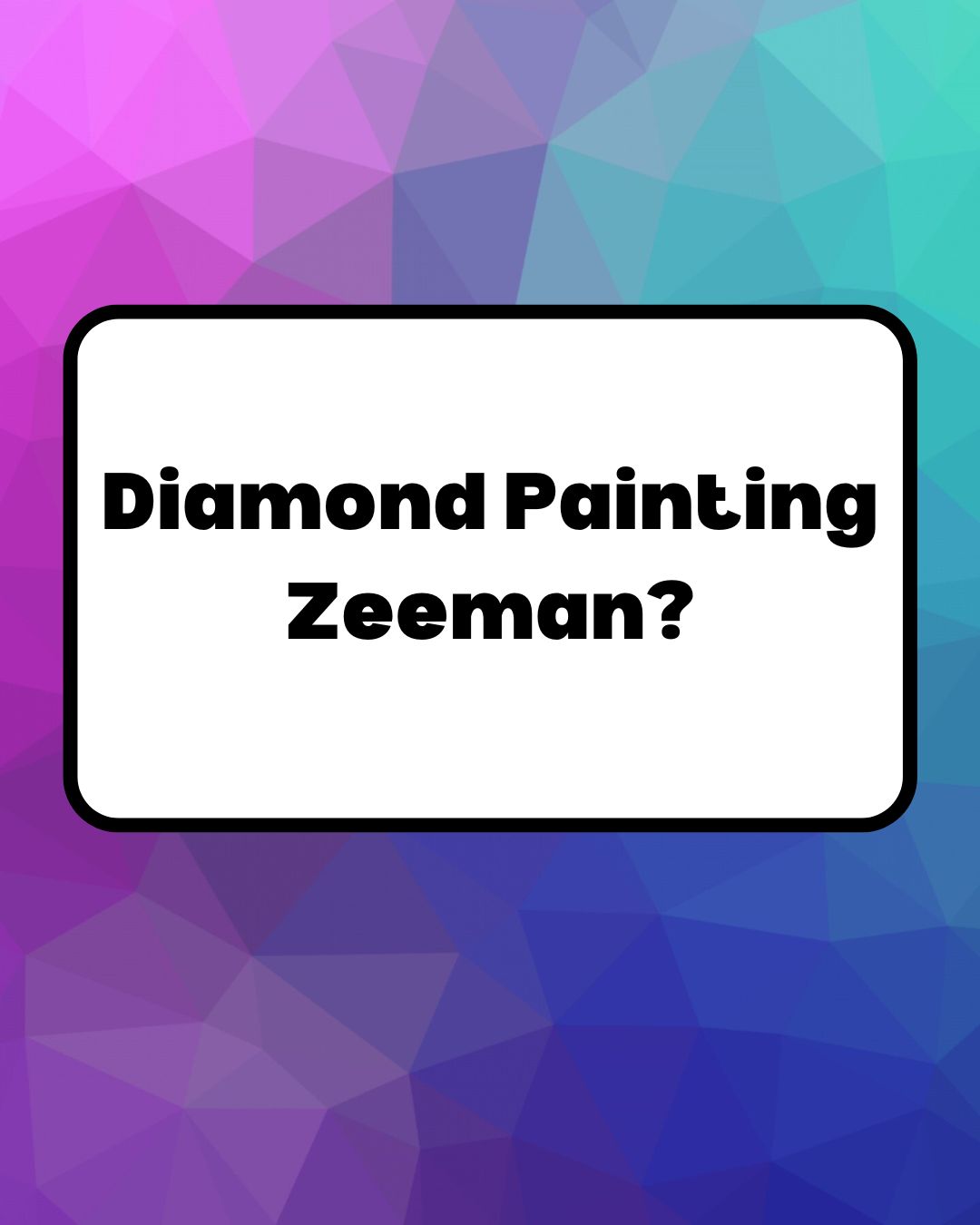 Diamond Painting Zeeman - Glittercraft