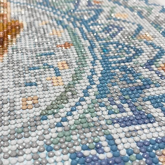 Close-up foto van een diamond painting