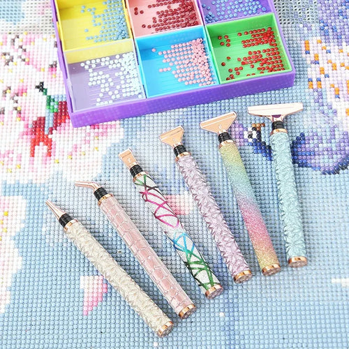 Diamond Painting DIY - Handgemaakte Ergonomische Pen Luxe Regenboog Streepjes