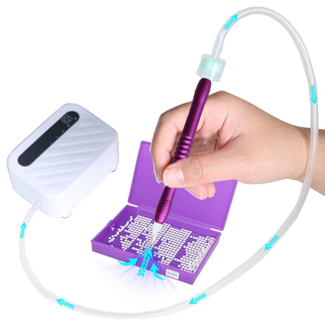 Elektrische diamond painting pen met zuigsysteem voor snelle plaatsing van steentjes – ideaal voor precisiewerk en comfort