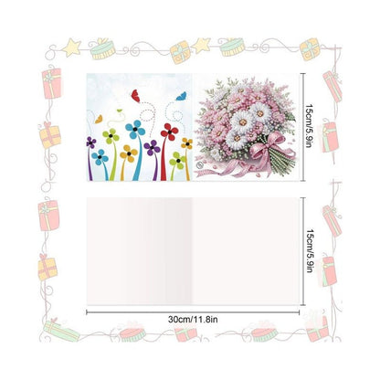 Diamond Painting Kaarten - Prachtige Bloemen Mix