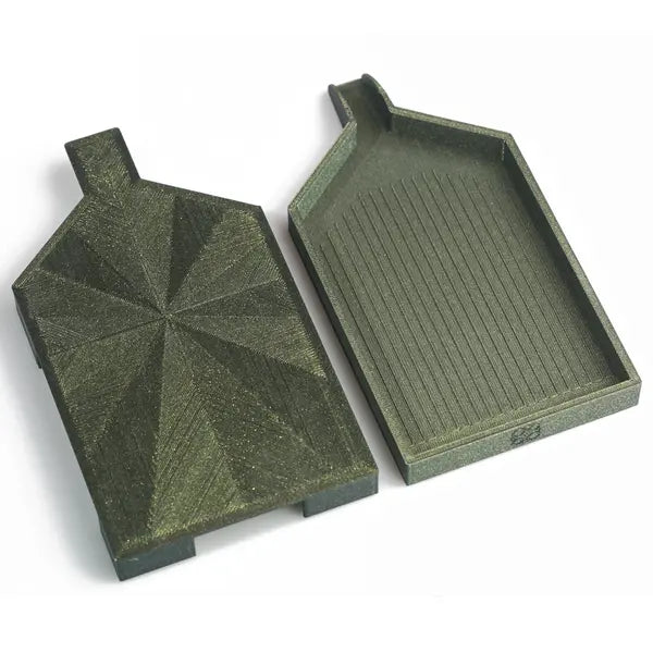 Premium donkergroene diamond painting bakjes voor het sorteren van steentjes