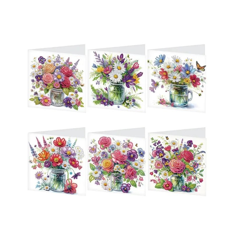 Diamond Painting Kaarten Bloemen - Glittercraft