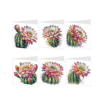 Diamond Painting Kaarten - Cactusbloem - Glittercraft