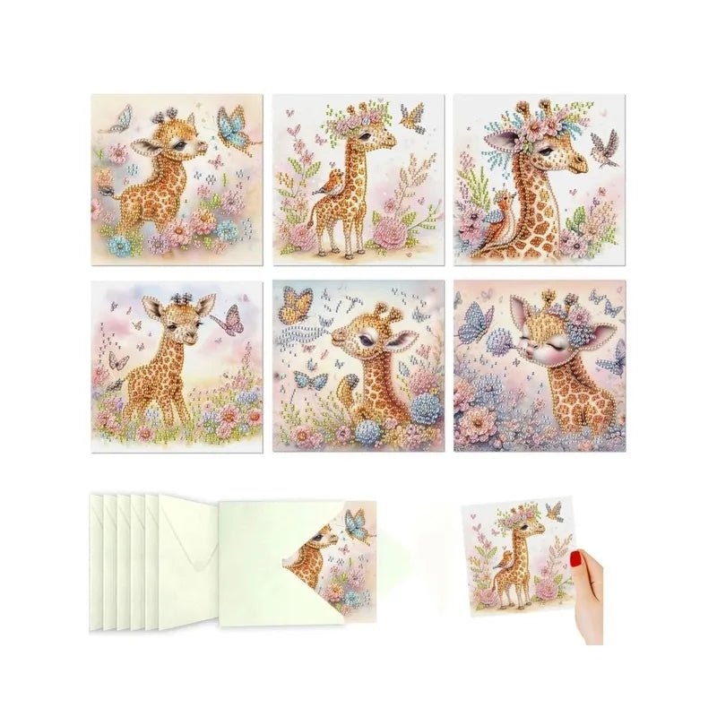 Diamond Painting Kaarten - Dieren - Giraffe