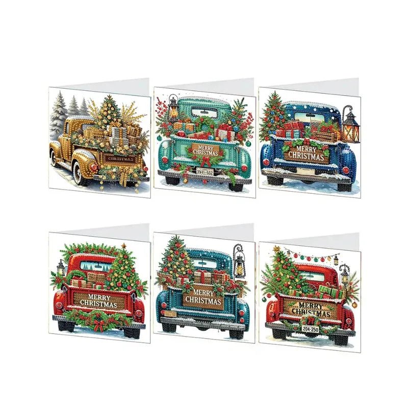 Diamond Painting Kerstkaarten - Kerst Truck - Glittercraft