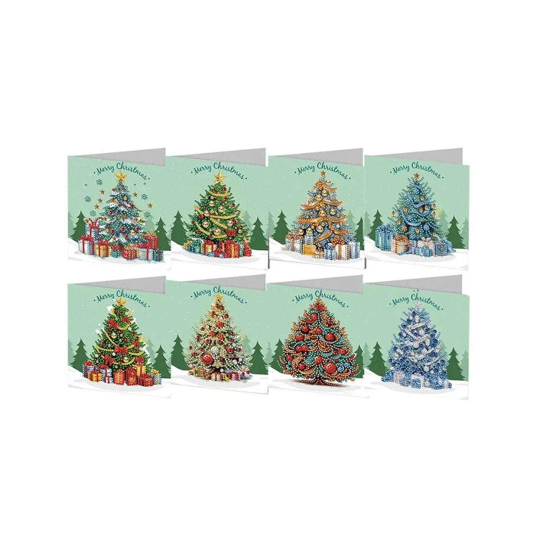 Diamond Painting Kerstkaarten - Kerstbomen - Glittercraft