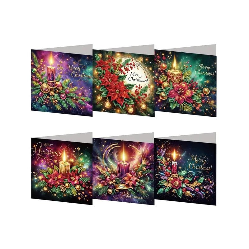 Diamond Painting Kerstkaarten - Kerstkaars - Glittercraft