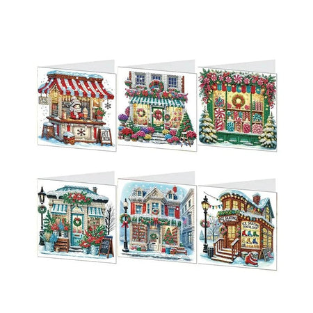 Diamond Painting Kerstkaarten - Kerstmarkt - Glittercraft