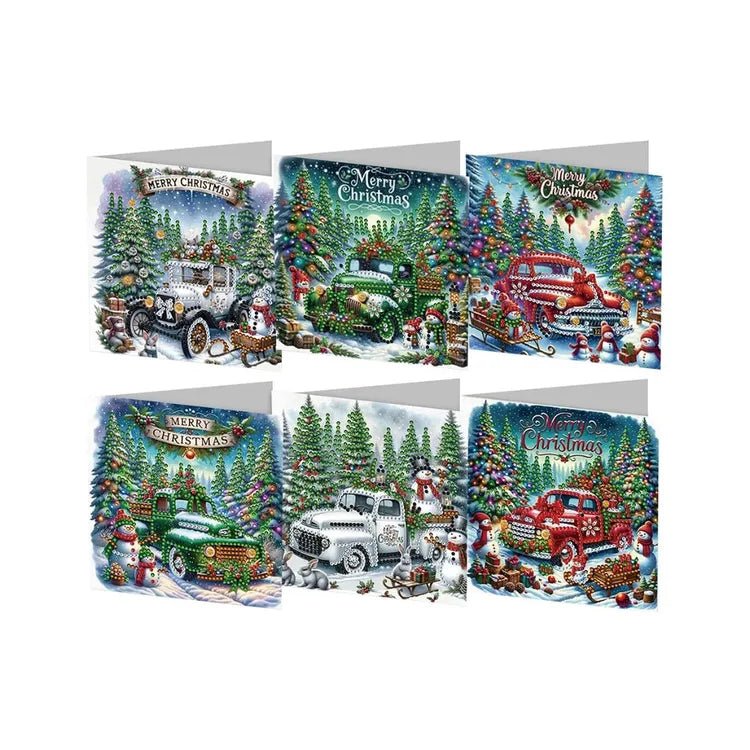 Diamond Painting Kerstkaarten - Roadtrip - Glittercraft