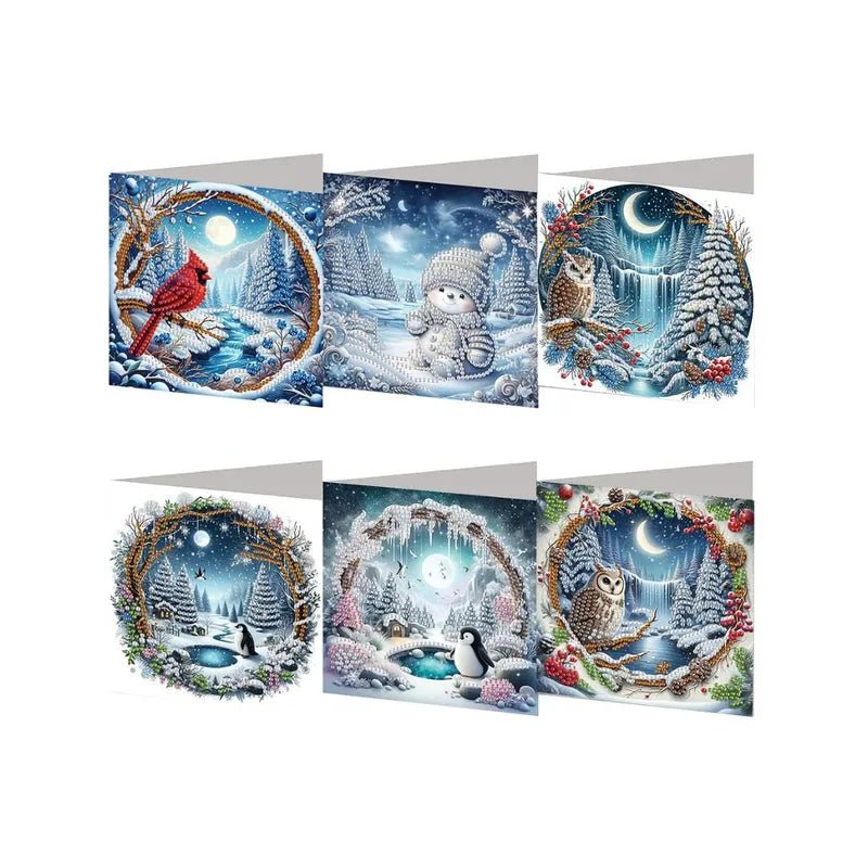 Diamond Painting Kerstkaarten - Stille Nacht - Glittercraft