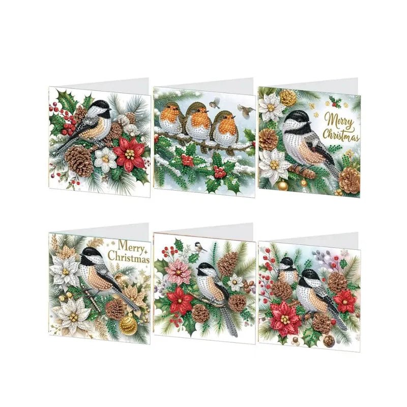 Diamond Painting Kerstkaarten - Vogels - Glittercraft
