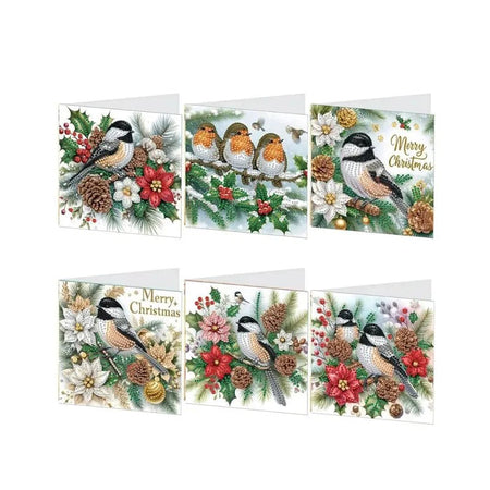 Diamond Painting Kerstkaarten - Vogels - Glittercraft