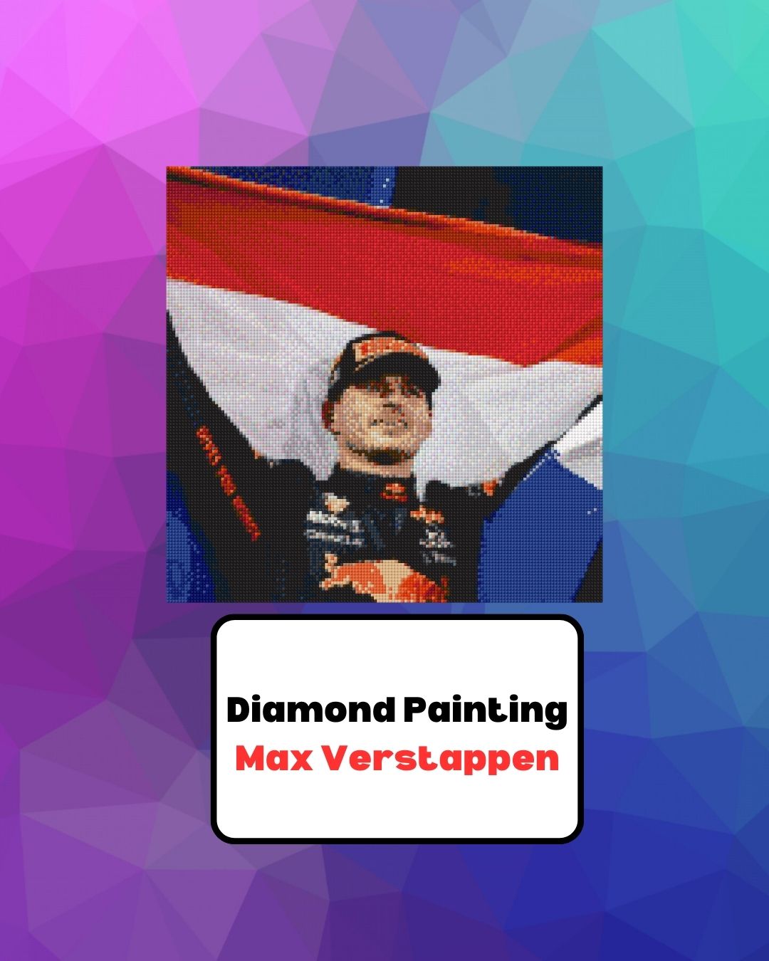 Diamond painting van Max verstappen