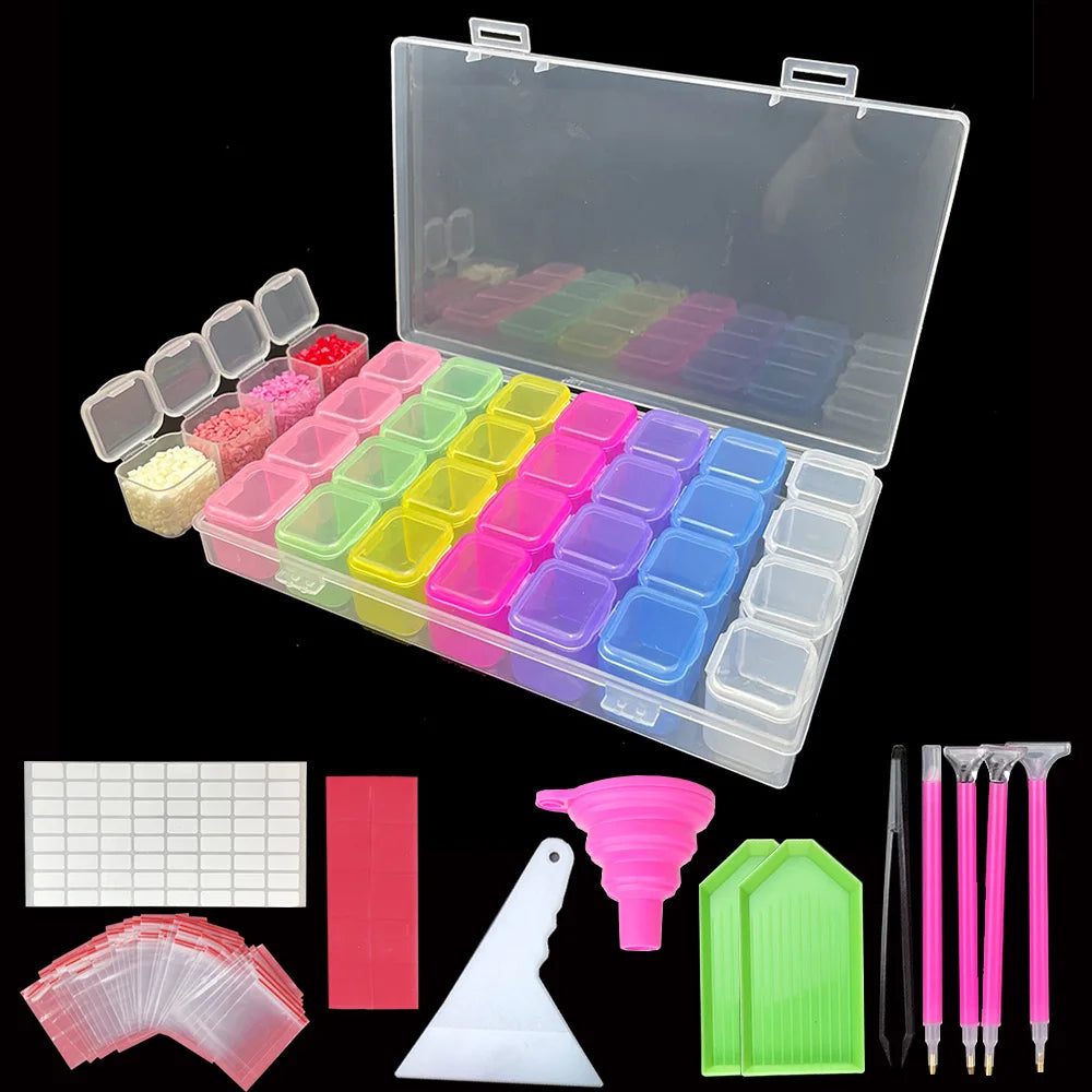 Opbergdoos voor diamond painting. Ideaal voor het sorteren van diamond painting steentjes