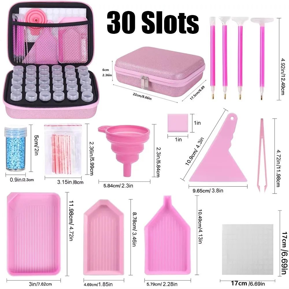 Diamond Painting Opbergkoffer - Roze - Glittercraft