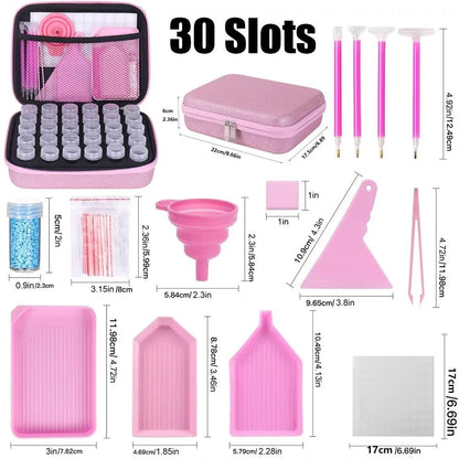 Diamond Painting Opbergkoffer - Roze - Glittercraft