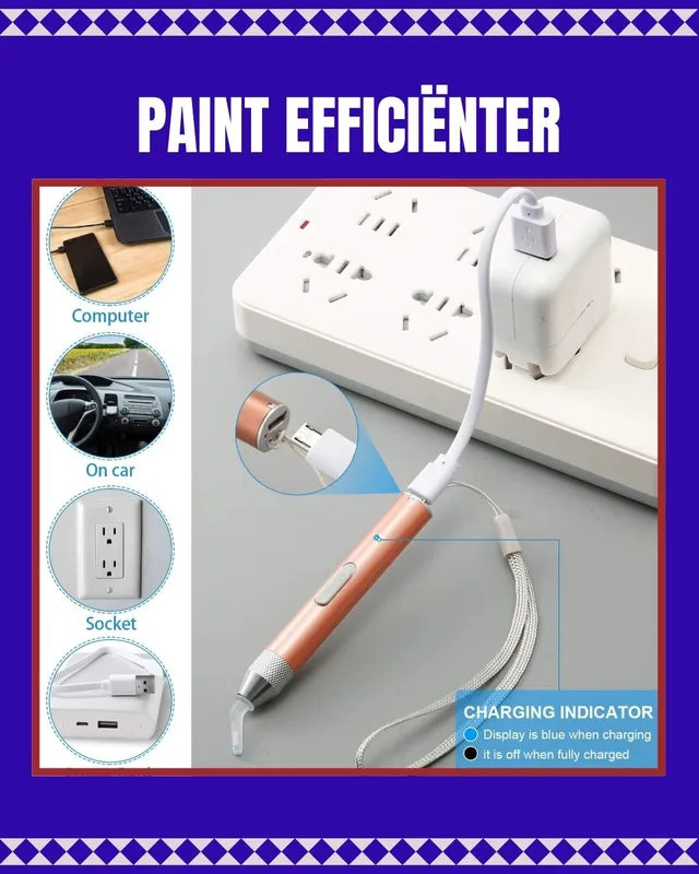 LED light diamond painting pen met multi-placer opzetstukken voor meerdere steentjes