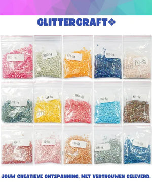 Diamond painting steentjes - Steentjes voor diamond painting - Ronde diamond painting steentjes - Glittercraft