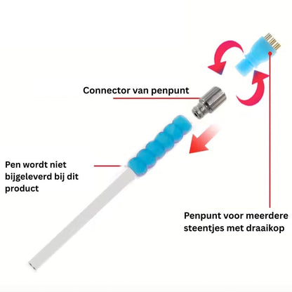 Elektrische diamond painting pen - Opzetstukjes voor meerdere steentjes - Glittercraft