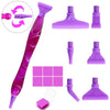 galaxy paarse ergonomische diamond painting pen details - ideaal voor het leggen van meerdere steentjes en comfort