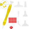 Gele ergonomische diamond painting pen details - ideaal voor het leggen van meerdere steentjes en comfort