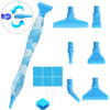 licht blauwe ergonomische diamond painting pen details - ideaal voor het leggen van meerdere steentjes en comfort